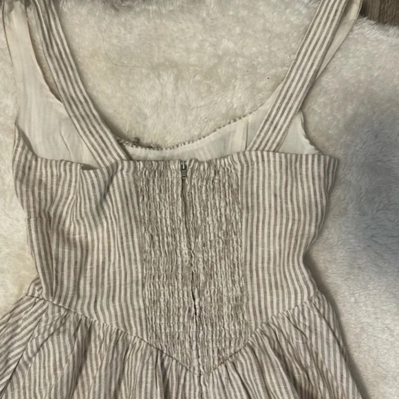 Reformation Size 4 Balia Midi Dress Sandy Stripes - Picture 7 of 11